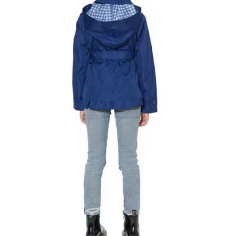 LONDON FOG Little Girl's Lightweight Hooded Trench Dress Jackets. Size 5/6 - Picture 2 of 7